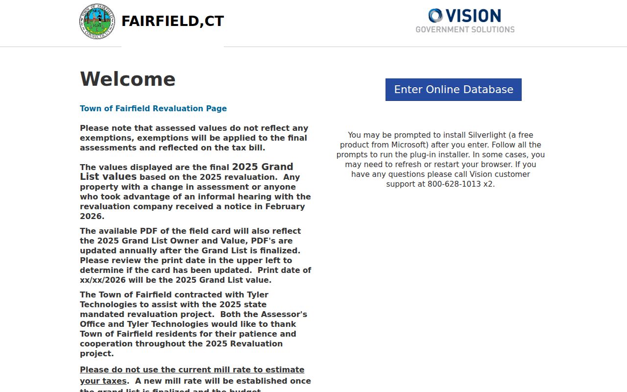 Fairfield street directory Fairfield Vision assessor search
