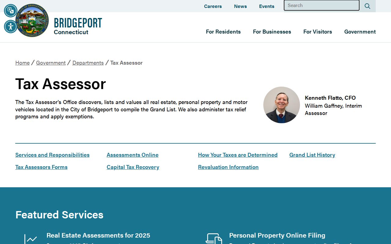 Fairfield neighbors Bridgeport tax assessor parcel information