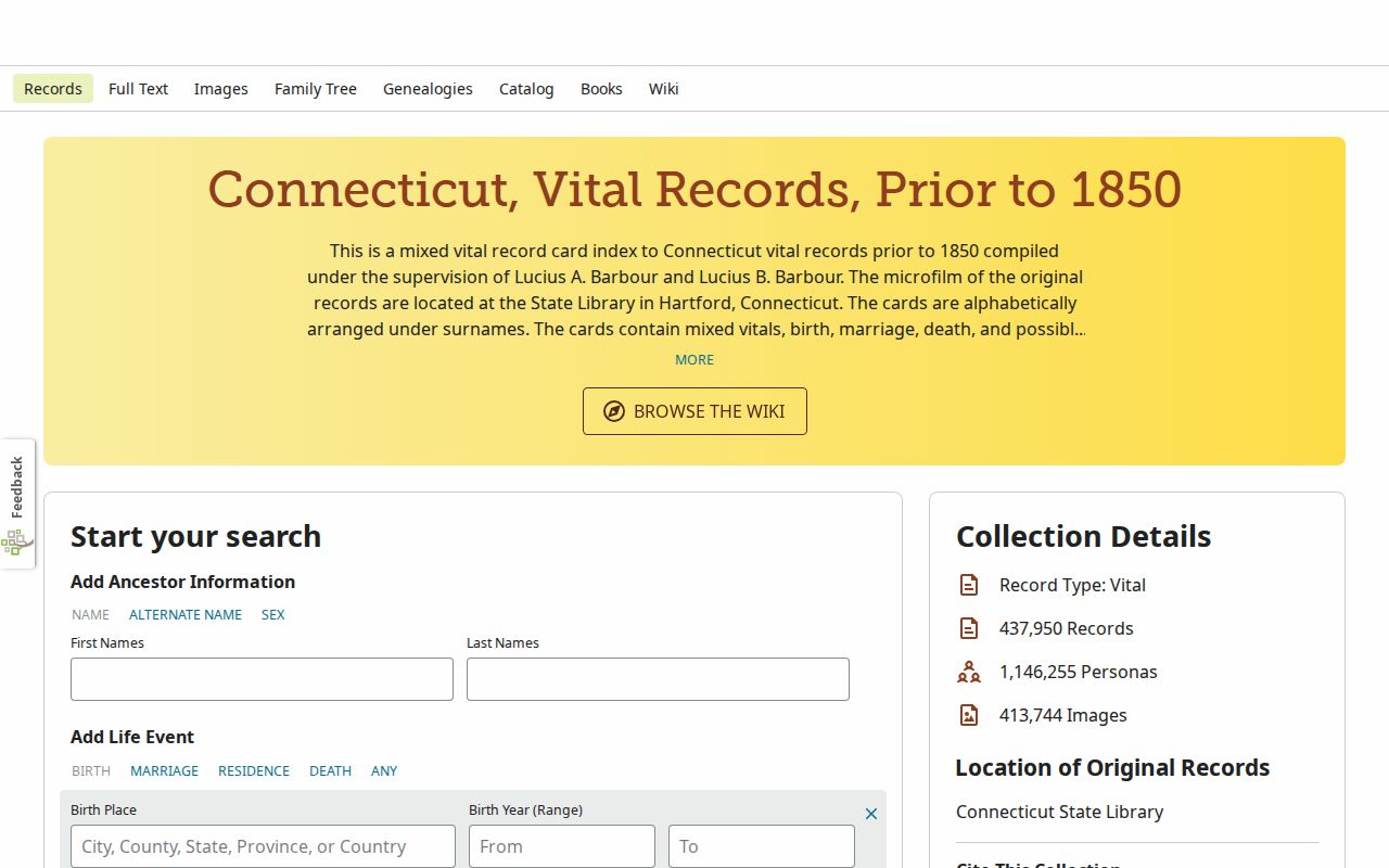 Fairfield city directory FamilySearch Connecticut historical index